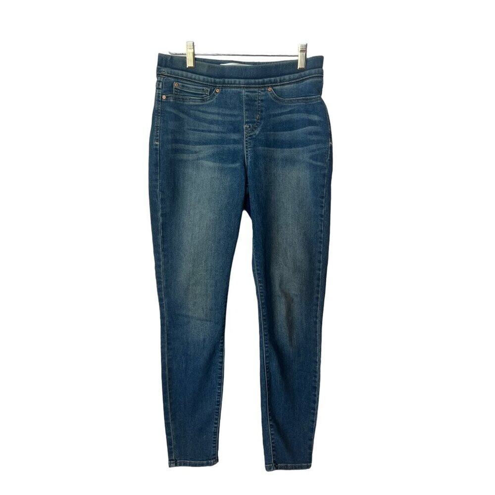LEVIS- WOMENS TOTALLY SHAPING PULL-ON SKINNY JEANS ELASTIC WAIST